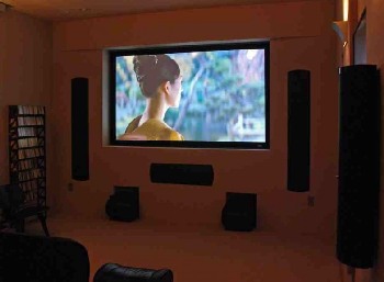 Big-screen TV is the only home theater option in smaller rooms.