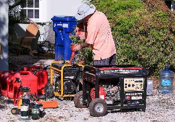 Getting generators ready for hurricane