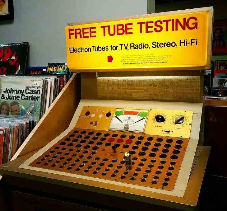Vintage TV tube tester station